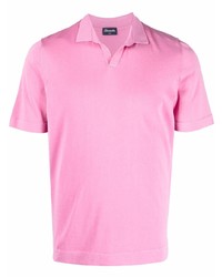 Drumohr V Neck Spread Collar Polo Shirt