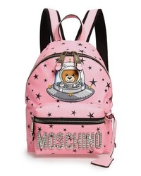 Moschino Ufo Teddy Bear Faux Leather Backpack