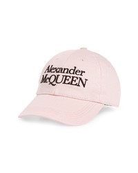 Alexander McQueen Embroidered Baseball Cap In Pinkblack At Nordstrom
