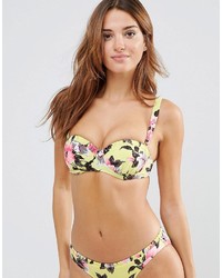 Seafolly Rose Print Bikini Top