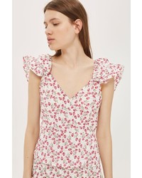 Topshop Limited Edition Print Floral Sun Top Made From Liberty Fabric