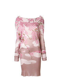 Pink Print Bodycon Dress