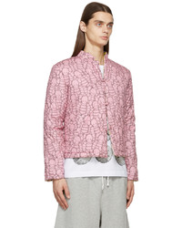 Comme Des Garcons SHIRT Pink Kaws Edition Printed Pattern Jacket
