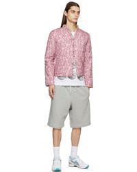 Comme Des Garcons SHIRT Pink Kaws Edition Printed Pattern Jacket