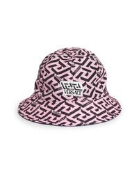 Versace La Greca Print Bucket Hat In Pink At Nordstrom