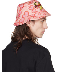 JW Anderson Pink Hearts Bucket Hat