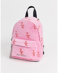 Juicy Couture Juicy Black Label Delta Mini Backpack In Pink Velvet