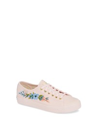 Pink Print Canvas Low Top Sneakers