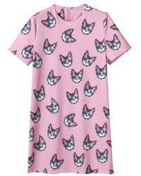 ChicNova Cat Print Short Sleeves Dress