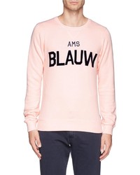 Pink Print Crew-neck Sweater