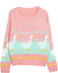 ChicNova Duck Printed Sweater