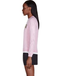 Kenzo Heather Pink Embroidered Logo Sweater