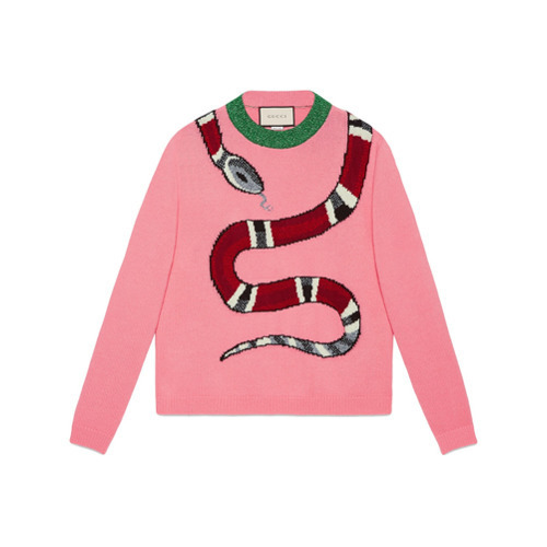 Gucci Kingsnake Wool Knit Sweater, $1 