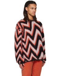 Paul Smith Orange Black Zig Zag Sweater