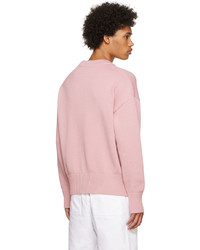 AMI Alexandre Mattiussi Pink Ami De Coeur Sweater