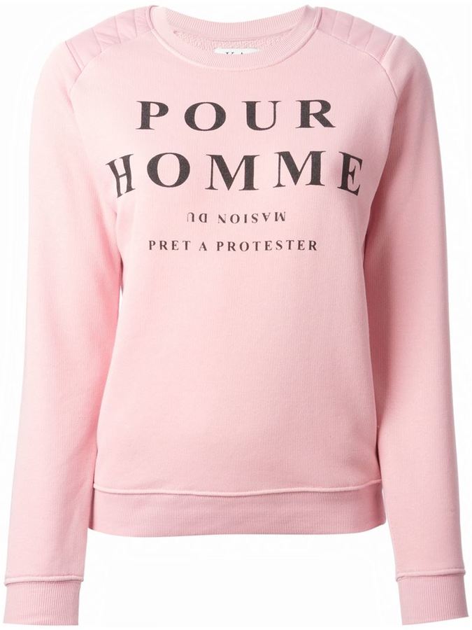 militie Advertentie Toestemming Zoe Karssen Pour Homme Printed Sweatshirt, $113 | farfetch.com | Lookastic
