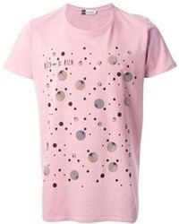 Pink Print Crew-neck T-shirt