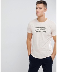 Abercrombie & Fitch Address T Shirt In Pink