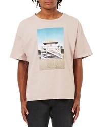 Topman Beach Hut Graphic Boxy T Shirt