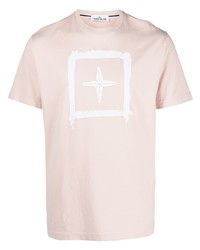 Stone Island Compass Logo Printed T Shirt