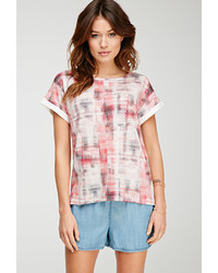 Forever 21 Contemporary Boxy Abstract Print Tee