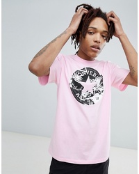 Converse D Chuck Patch T Shirt In Pink 10005874 A06