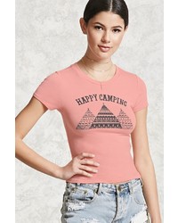 Forever 21 Happy Camping Graphic Tee