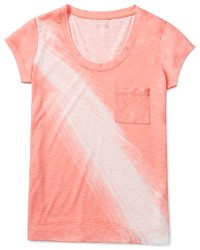 Calvin Klein Heathered Center Stripe Print T Shirt