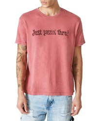Lucky Brand Just Passin Thru Cotton Graphic Tee In Baroque Rose At Nordstrom