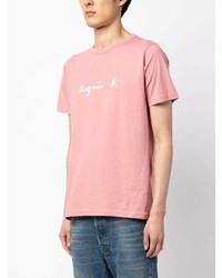 agnès b. Logo Print Cotton T Shirt