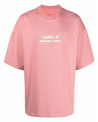 Oamc Logo Print Cotton T Shirt