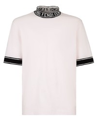 Fendi Logo Print Cotton T Shirt