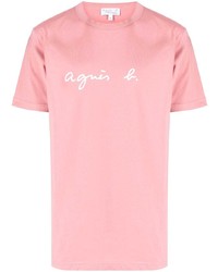 agnès b. Logo Print Cotton T Shirt