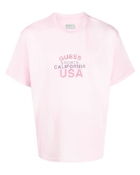 GUESS USA Logo Print Cotton T Shirt