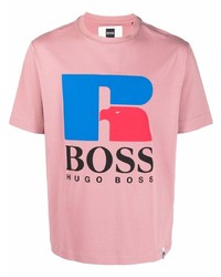 BOSS HUGO BOSS Logo Print Round Neck T Shirt