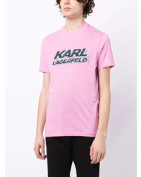 Karl Lagerfeld Logo Print Short Sleeve T Shirt