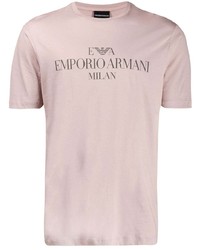 Men's Pink T-shirts by Emporio Armani | Lookastic