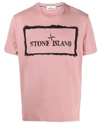 Stone Island Logo Printed T Shirt