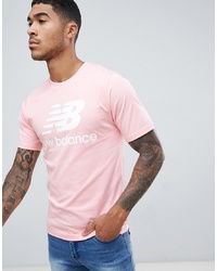 New Balance Logo T Shirt In Pink Mt83530 Hpi