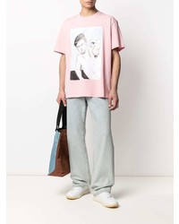 JW Anderson Oversized Printed Face T Shirt