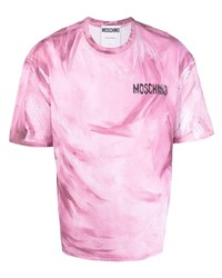 Moschino Paint Effect Short Sleeve T Shirt