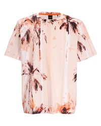 BOSS Palm Tree Print Cotton T Shirt