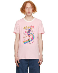 Doublet Pink Anime Velour T Shirt
