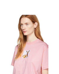 Burberry Pink Deer Oversized T Shirt