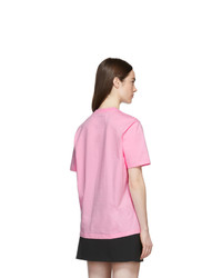 MSGM Pink Degrade Logo T Shirt