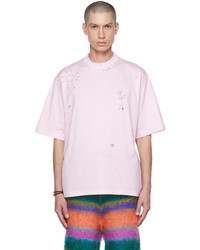 Marni Pink Embroidered T Shirt