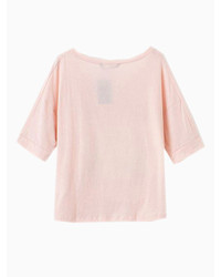 Choies Pink Girl Eyes Print T Shirt
