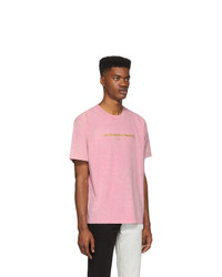 Alexander Wang Pink Gold Logo T Shirt