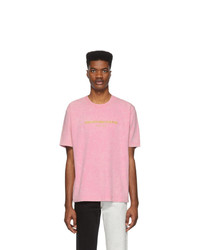 Alexander Wang Pink Gold Logo T Shirt