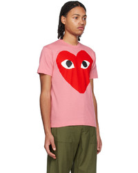 Comme Des Garcons Play Pink Heart T Shirt